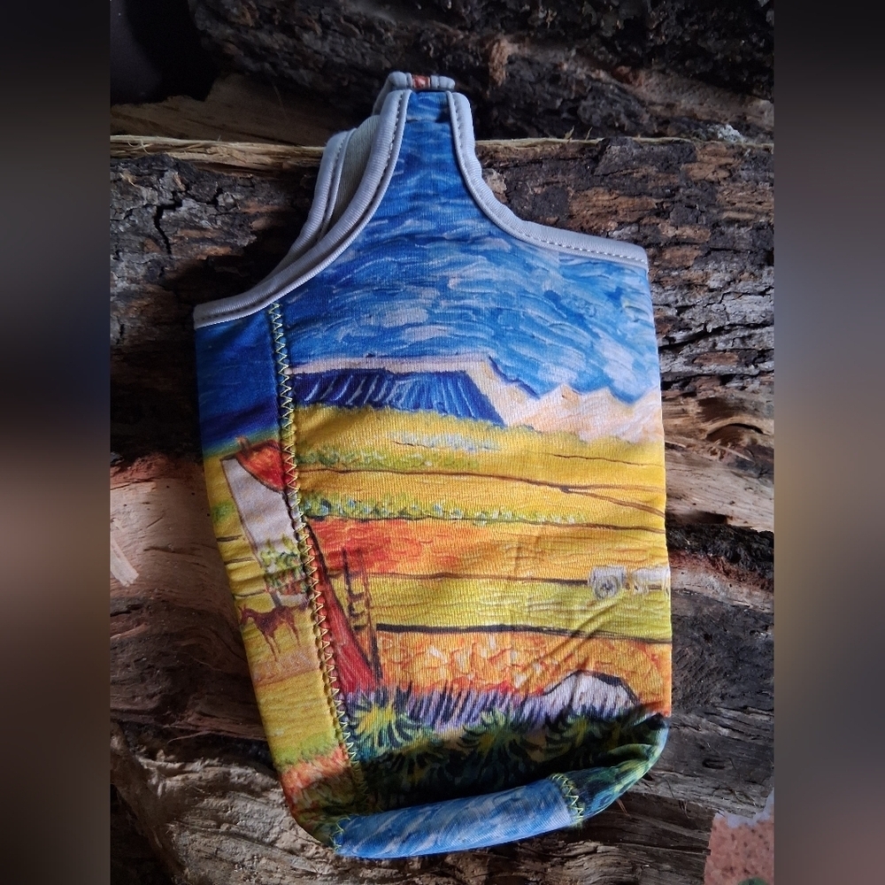 Colorful Landscape Art Bottle Holder
